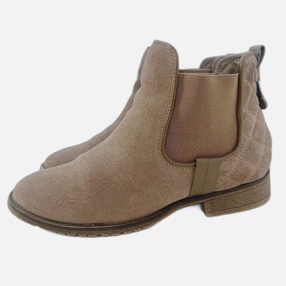 Steve Madden Shoes - Steve Madden Gianna Taupe Suede Chelsea Ankle Boots Booties Women's Size 7.5